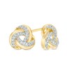 Thumbnail Image 1 of Previously Owned - 1/6 CT. T.W. Diamond Love Knot Stud Earrings in 10K Gold
