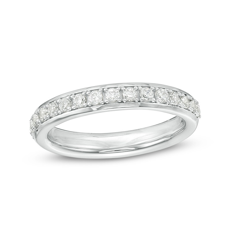 Main Image 1 of Previously Owned - 1/2 CT. T.W. Diamond Wedding Band in 10K White Gold
