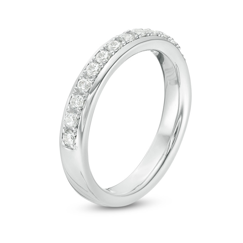 Main Image 3 of Previously Owned - 1/2 CT. T.W. Diamond Wedding Band in 10K White Gold