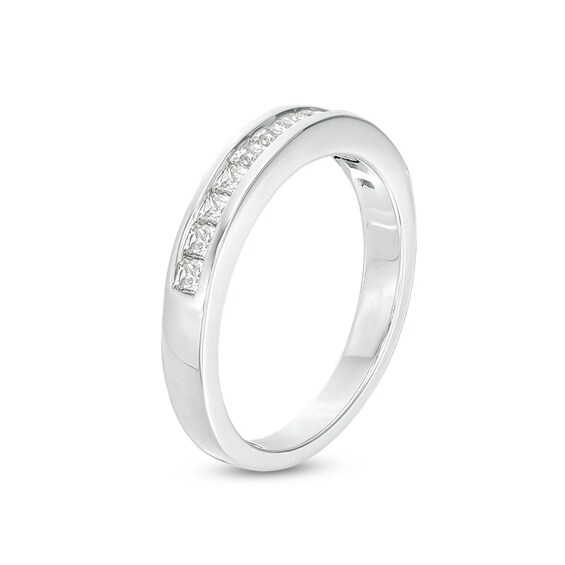 Previously Owned - 5/8 CT. T.w. Princess-Cut Diamond Wedding Band in 10K White Gold