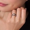 Thumbnail Image 3 of Previously Owned - 7/8 CT. T.W.  Champagne and White Diamond Bypass Frame Engagement Ring in 10K Rose Gold