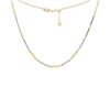 Thumbnail Image 1 of Previously Owned - Alternating Bar Choker Necklace in 14K Two-Tone Gold - 16"