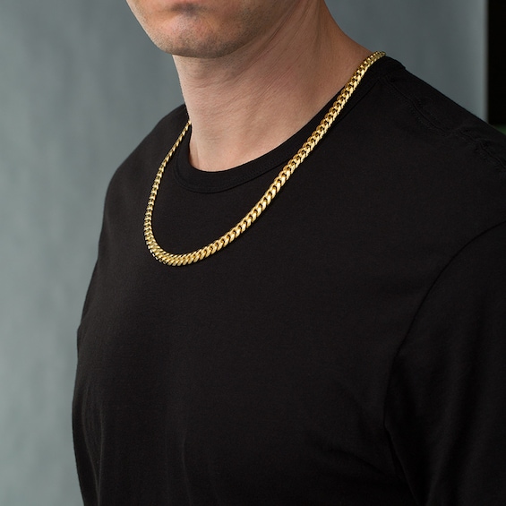 Previously Owned - Men's 7.4mm Cuban Curb Chain Necklace in 10K Gold - 22"