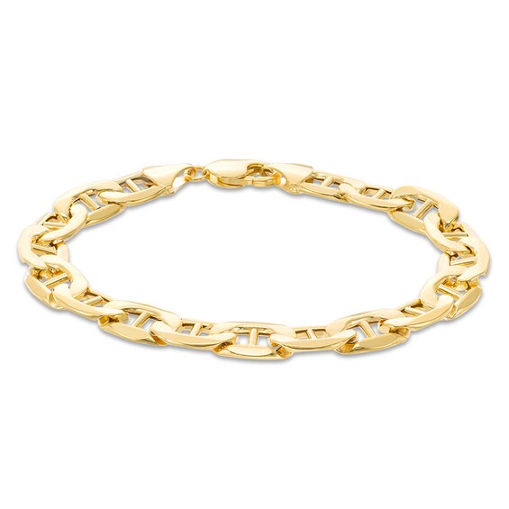 Previously Owned - Men's 10.3mm Mariner Link Chain Bracelet in 10K Gold - 9"