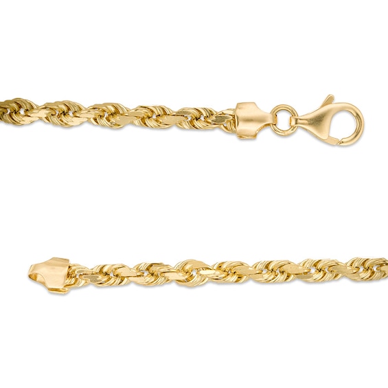 Previously Owned - Men's 4.5mm Rope Chain Necklace in 14K Gold - 24"