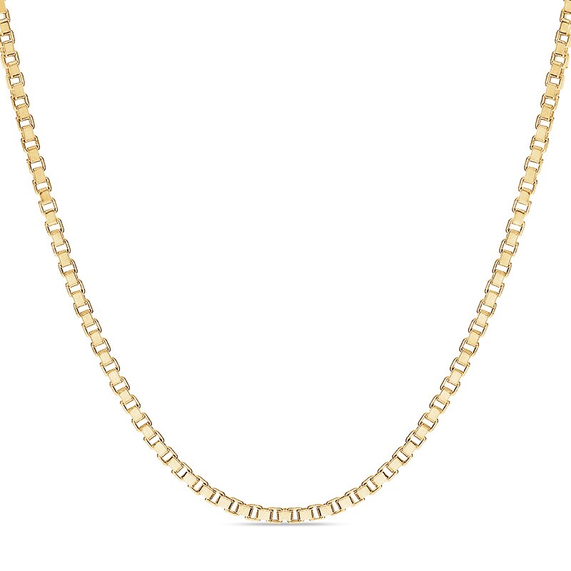 Main Image 1 of Previously Owned - Men's 1.4mm Box Chain Necklace in 14K Gold - 24"