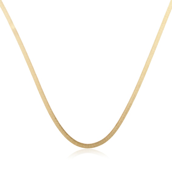 Previously Owned - Men's 2.6mm Herringbone Chain Necklace in 14K Gold - 24"