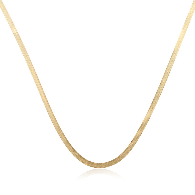 Main Image 1 of Previously Owned - Men's 2.6mm Herringbone Chain Necklace in 14K Gold - 24"
