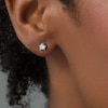 Thumbnail Image 2 of Previously Owned - 1/6 CT. T.W. Diamond Solitaire Stud Earrings in Sterling Silver