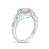 Thumbnail Image 2 of Previously Owned - 3/4 CT. T.W. Multi-Diamond Flower Three Piece Set in Sterling Silver with 10K Rose Gold Plate