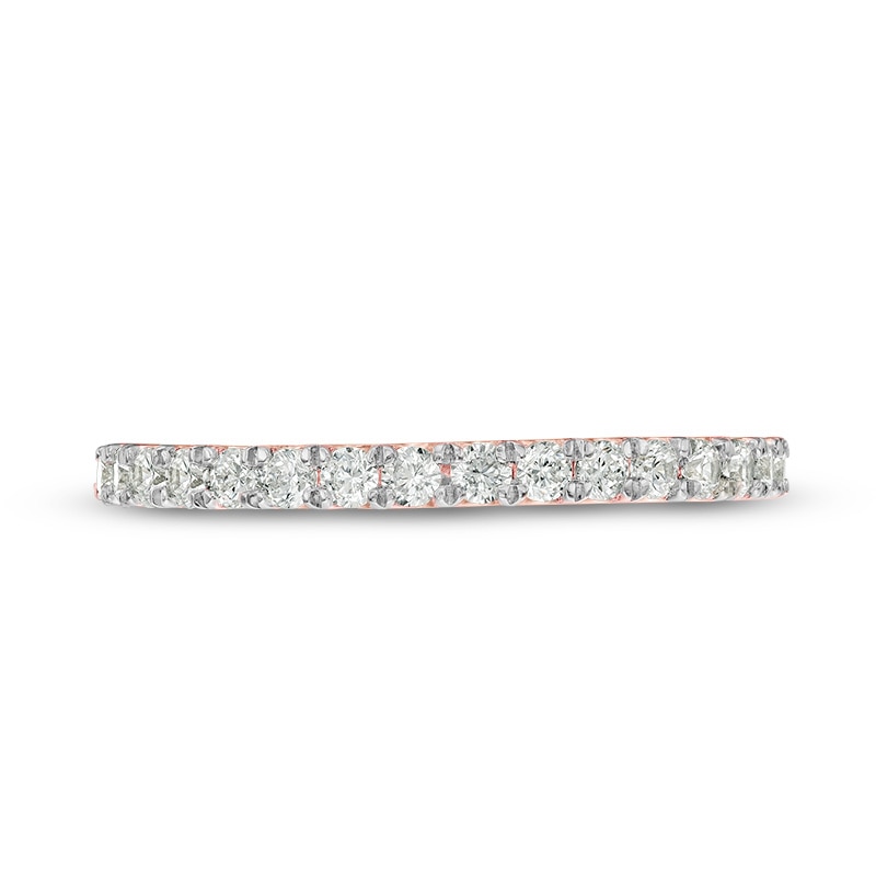 Main Image 4 of Previously Owned - 3/8 CT. T.W. Diamond Wedding Band in 10K Rose Gold