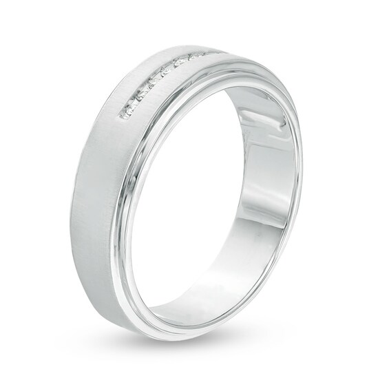 Previously Owned - 1/20 CT. T.w. Diamond Wedding Band in Sterling Silver