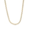 Thumbnail Image 1 of Previously Owned - 2 CT. T.W. Diamond Two-Stone Curve Tennis Necklace in Sterling Silver with Yellow Rhodium - 17"