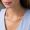 Thumbnail Image 2 of Previously Owned - 2 CT. T.W. Diamond Two-Stone Curve Tennis Necklace in Sterling Silver with Yellow Rhodium - 17"