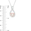 Thumbnail Image 2 of Previously Owned - Diamond Accent Infinity Heart Pendant in Sterling Silver with 14K Rose Gold Plate