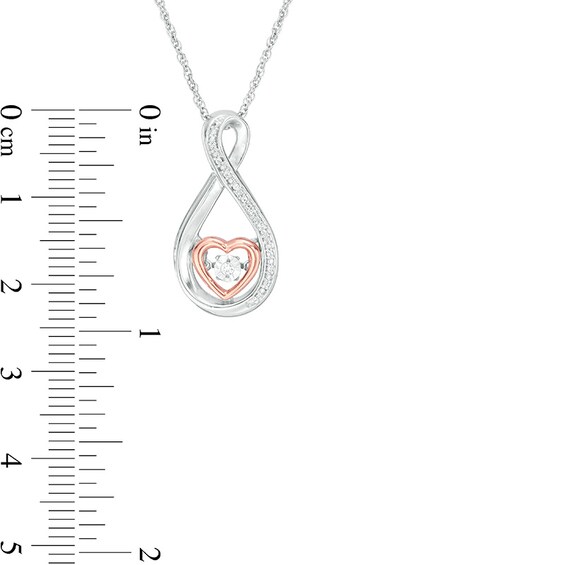 Previously Owned - Diamond Accent Infinity Heart Pendant in Sterling Silver with 14K Rose Gold Plate