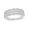 Thumbnail Image 1 of Previously Owned - 1 CT. T.W. Diamond Double Row Scallop-Edge Band in 10K White Gold