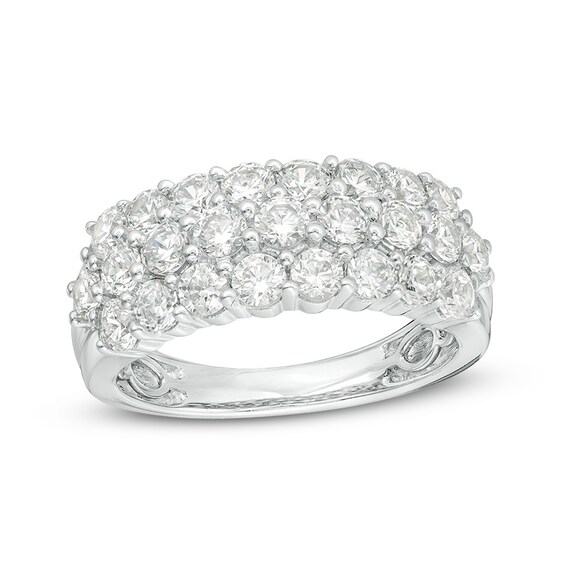 Previously Owned - 2 CT. T.w. Diamond Multi-Row Band in 18K White Gold