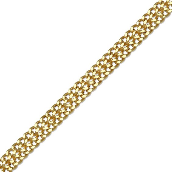 Previously Owned - 5.45mm Double Row Curb Chain Bracelet in 10K Gold - 7.25"