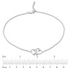 Thumbnail Image 3 of Previously Owned - Interlocking Loop Hearts Anklet in Sterling Silver - 10"