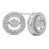 Thumbnail Image 1 of Previously Owned - 5/8 CT. T.W. Composite Diamond Double Frame Stud Earrings in 10K White Gold
