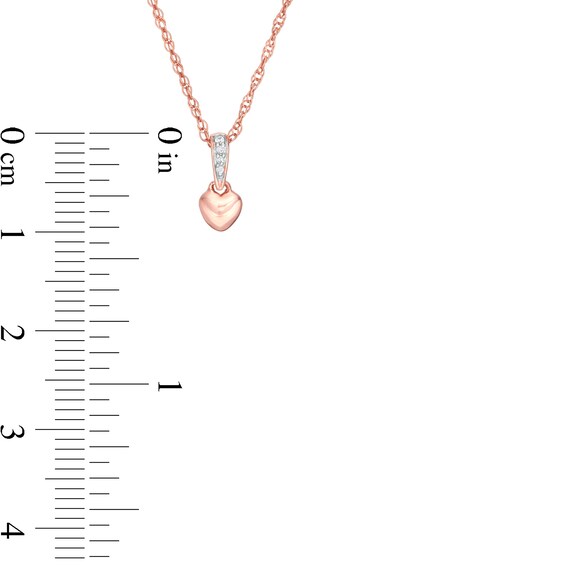 Previously Owned - Diamond Accent Heart Pendant in 10K Rose Gold
