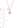 Thumbnail Image 2 of Previously Owned - Diamond Accent Heart Vintage-Style Pendant in 10K Rose Gold