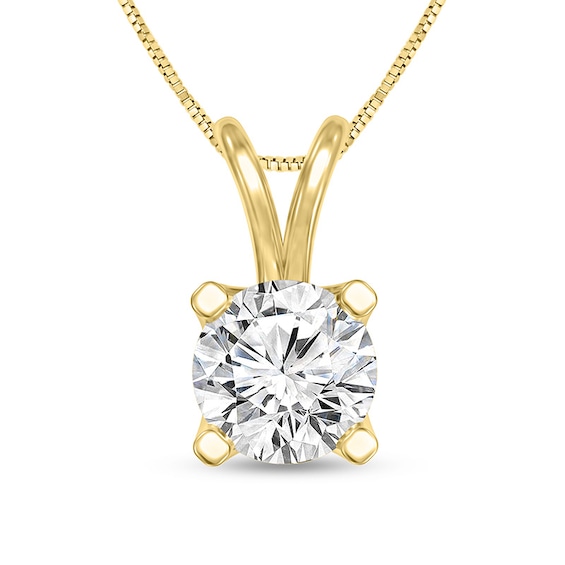 Previously Owned - 1/2 CT. Diamond Solitaire Pendant in 14K Gold