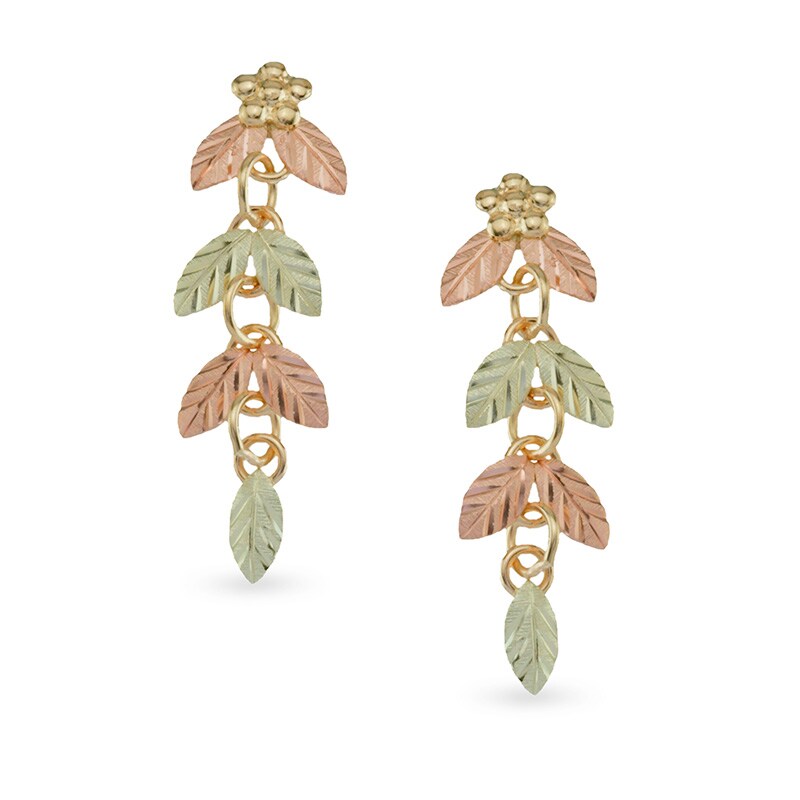 Main Image 1 of Previously Owned - Black Hills Gold Vine Link Triple Drop Earrings