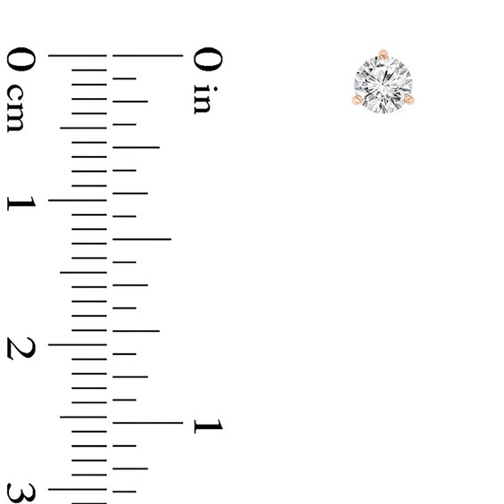 Previously Owned - 1/4 CT. T.w. Diamond Solitaire Stud Earrings in 14K Rose Gold (I/Vs2)