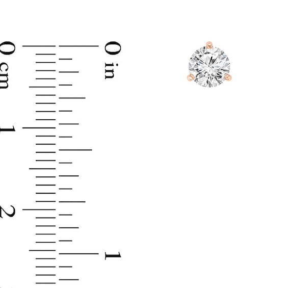 Previously Owned - 1/2 CT. T.w. Diamond Solitaire Stud Earrings in 14K Rose Gold (I/Vs2)