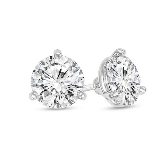 Previously Owned - 1/3 CT. T.w. Diamond Solitaire Stud Earrings in 14K White Gold (I/Si2)