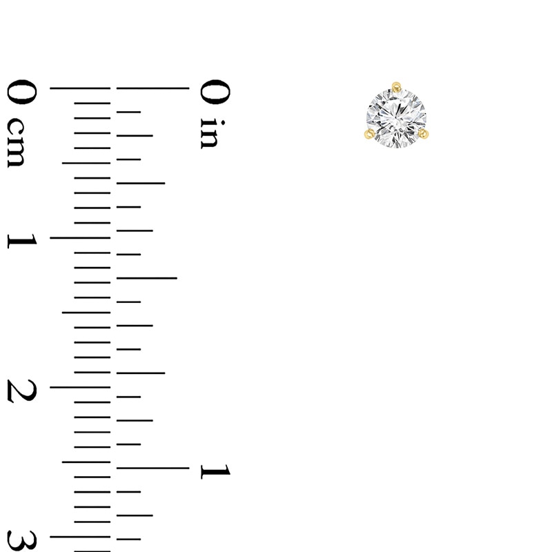 Main Image 2 of Previously Owned - 1/4 CT. T.W. Diamond Solitaire Stud Earrings in 14K Gold (I/VS2)