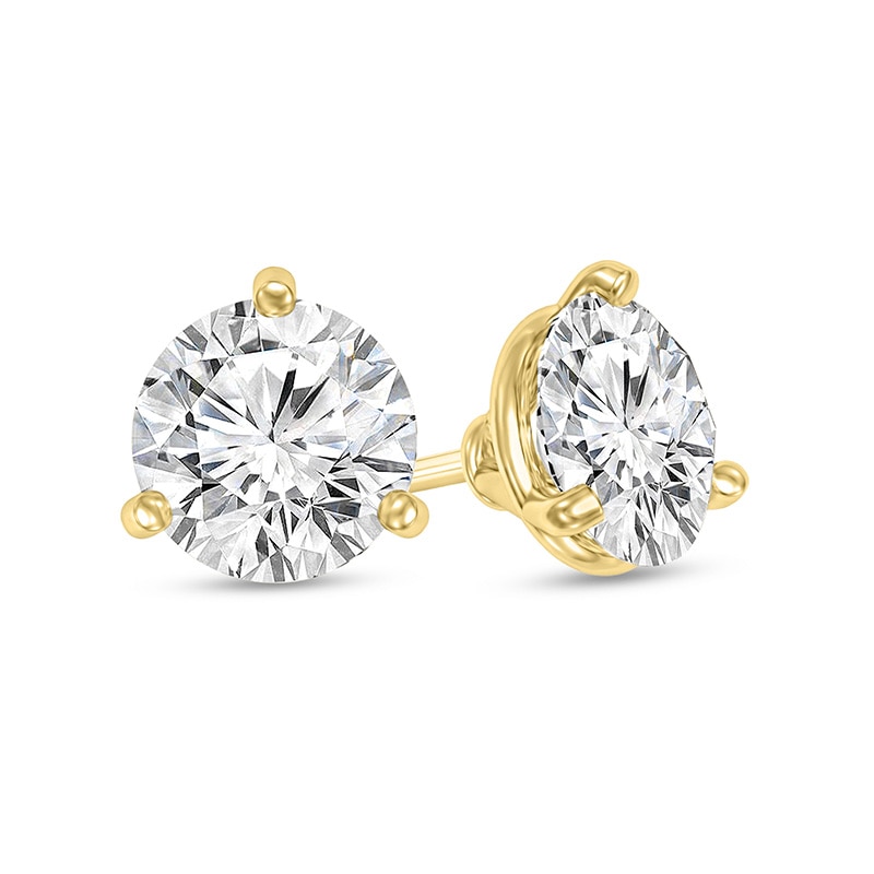 Main Image 1 of Previously Owned - 1/4 CT. T.W. Diamond Solitaire Stud Earrings in 14K Gold (I/SI2)