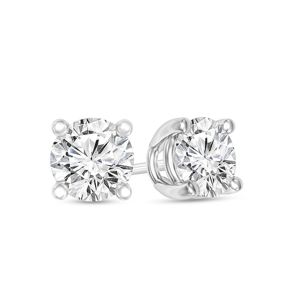 Previously Owned - 1/4 CT. T.w. Diamond Solitaire Stud Earrings in 14K White Gold (I/Vs2)