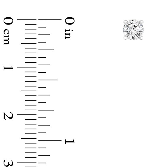 Previously Owned - 1/3 CT. T.w. Diamond Solitaire Stud Earrings in 14K White Gold (I/Si2)