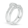 Thumbnail Image 2 of Previously Owned - 1/3 CT. T.W. Diamond Floral Ring Solitaire Enhancer in 10K White Gold
