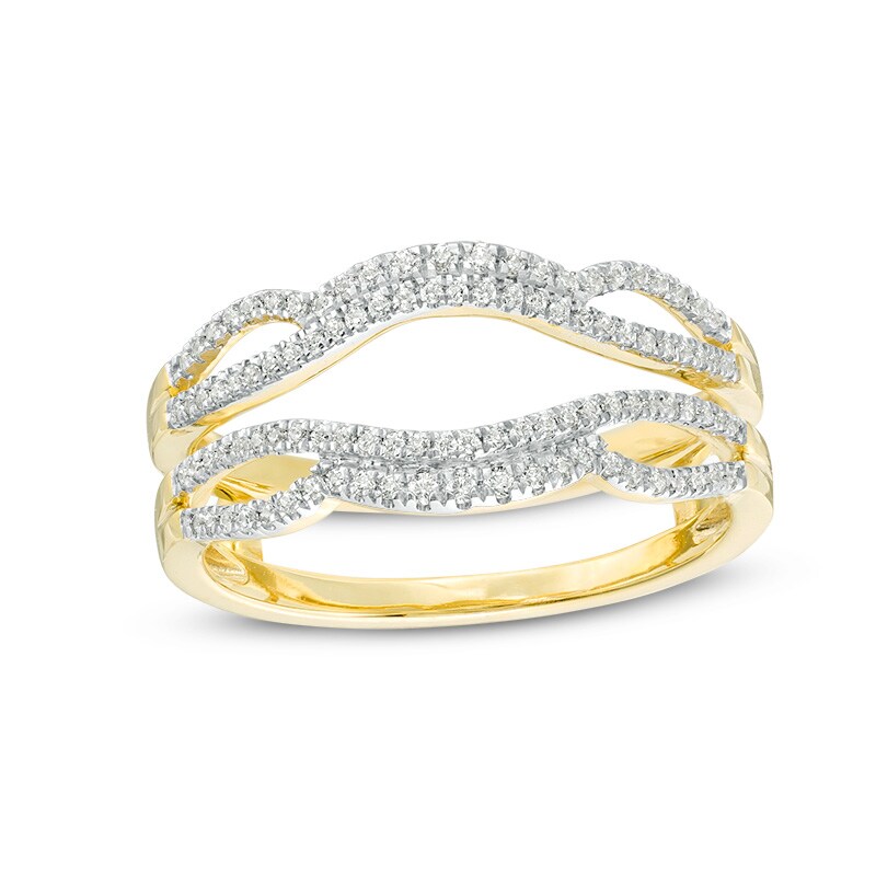 Main Image 1 of Previously Owned - 1/4 CT. T.W. Diamond Wavy Enhancer in 10K Gold