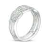 Thumbnail Image 2 of Previously Owned - 1/4 CT. T.W. Diamond Wavy Split Shank Ring Solitaire Enhancer in 10K White Gold