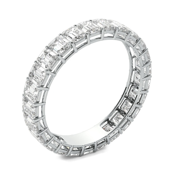 Previously Owned - 3 CT. T.w. Emerald-Cut Diamond Eternity Band in Platinum