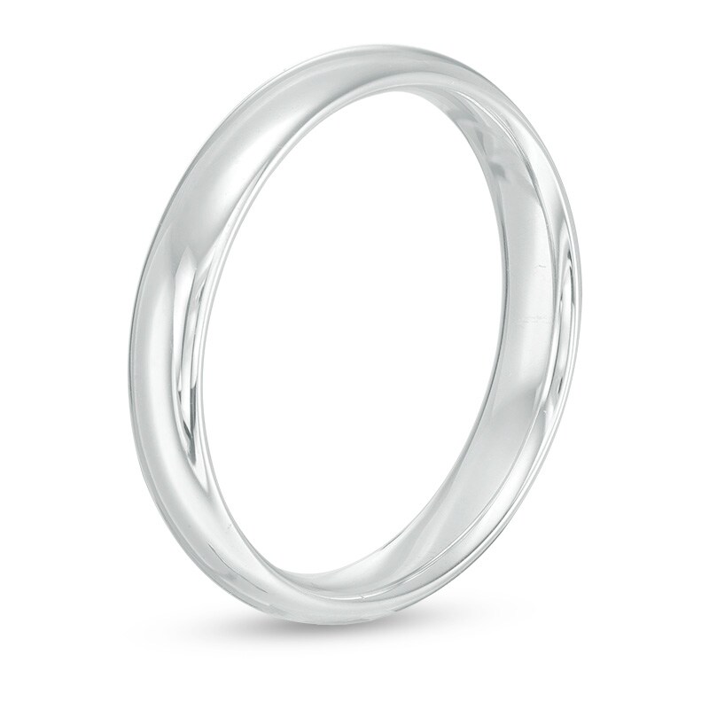 Main Image 3 of Previously Owned - Men's 4.0mm Lightweight Comfort-Fit Wedding Band in 10K White Gold