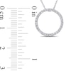 Thumbnail Image 3 of Previously Owned - 1/8 CT. T.W. Diamond Open Circle Pendant in 10K White Gold - 17"