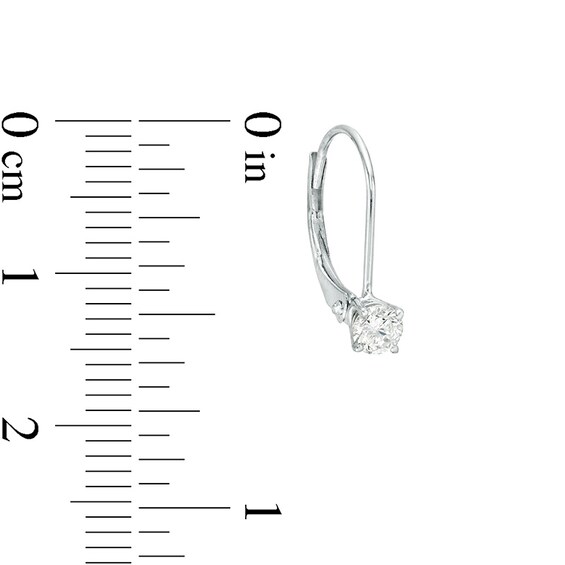 Previously Owned - 1/4 CT. T.w. Diamond Solitaire Drop Earrings in 14K White Gold (I/I3)