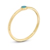 Thumbnail Image 3 of Previously Owned - Turquoise Enamel Circle Ring in 14K Gold