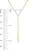 Thumbnail Image 3 of Previously Owned - 1/5 CT. T.W. Diamond Triangle Outline "Y" Necklace in 10K Gold - 19"