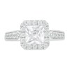 Thumbnail Image 4 of Previously Owned - 1-1/2 CT. T.W. Princess-Cut Diamond Frame Engagement Ring in 14K White Gold
