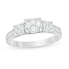 Thumbnail Image 1 of Previously Owned - 1/2 CT. T.W. Composite Diamond Three Stone Engagement Ring in 10K White Gold