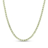 Thumbnail Image 1 of Previously Owned - Oval Peridot Line Necklace in Sterling Silver
