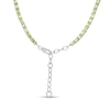 Thumbnail Image 3 of Previously Owned - Oval Peridot Line Necklace in Sterling Silver