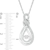 Thumbnail Image 3 of Previously Owned - 1/20 CT. T.W. Double Infinity Loop Pendant in Sterling Silver